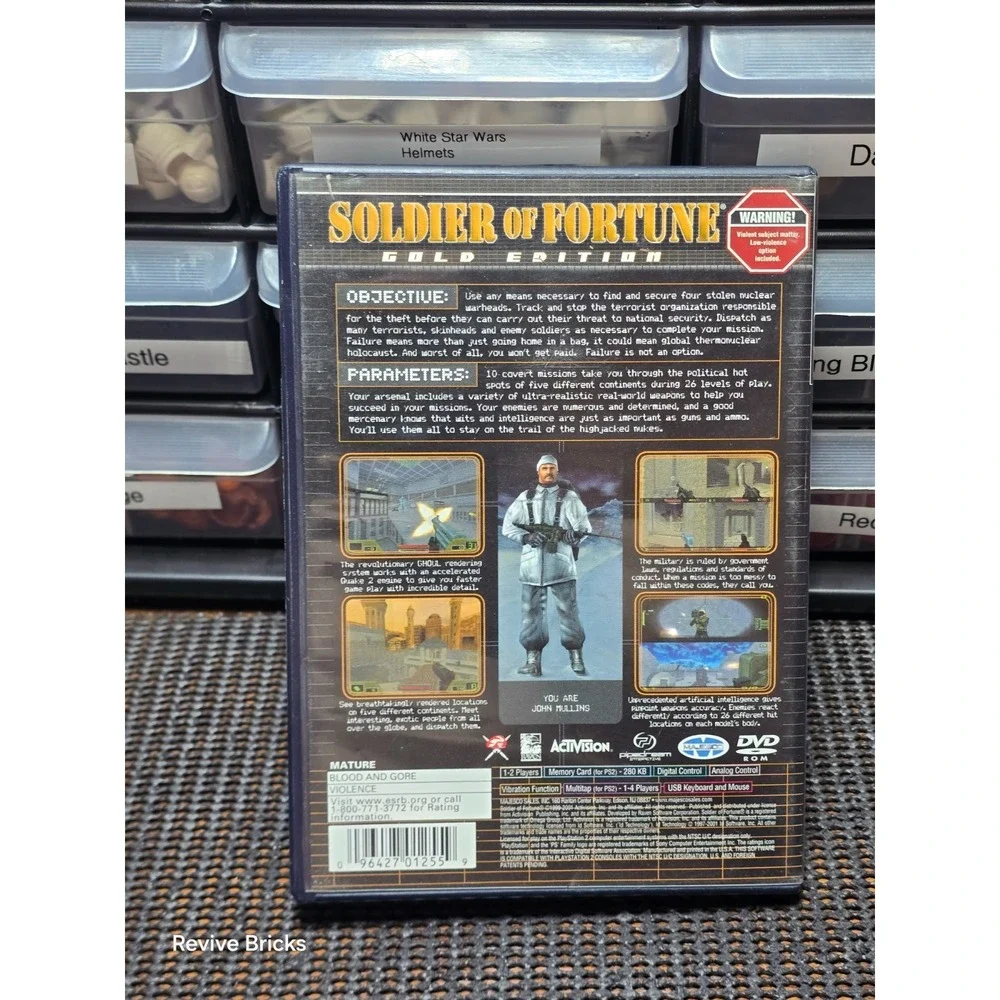 Soldier of Fortune Gold Edition (Sony PlayStation 2 PS2 2001) Game & Case Tested